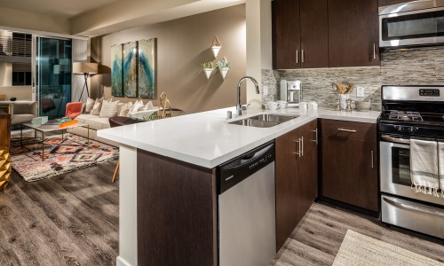 Open space living area with natural lighting