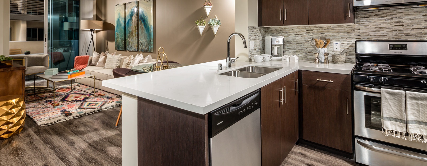 Open space living area with natural lighting